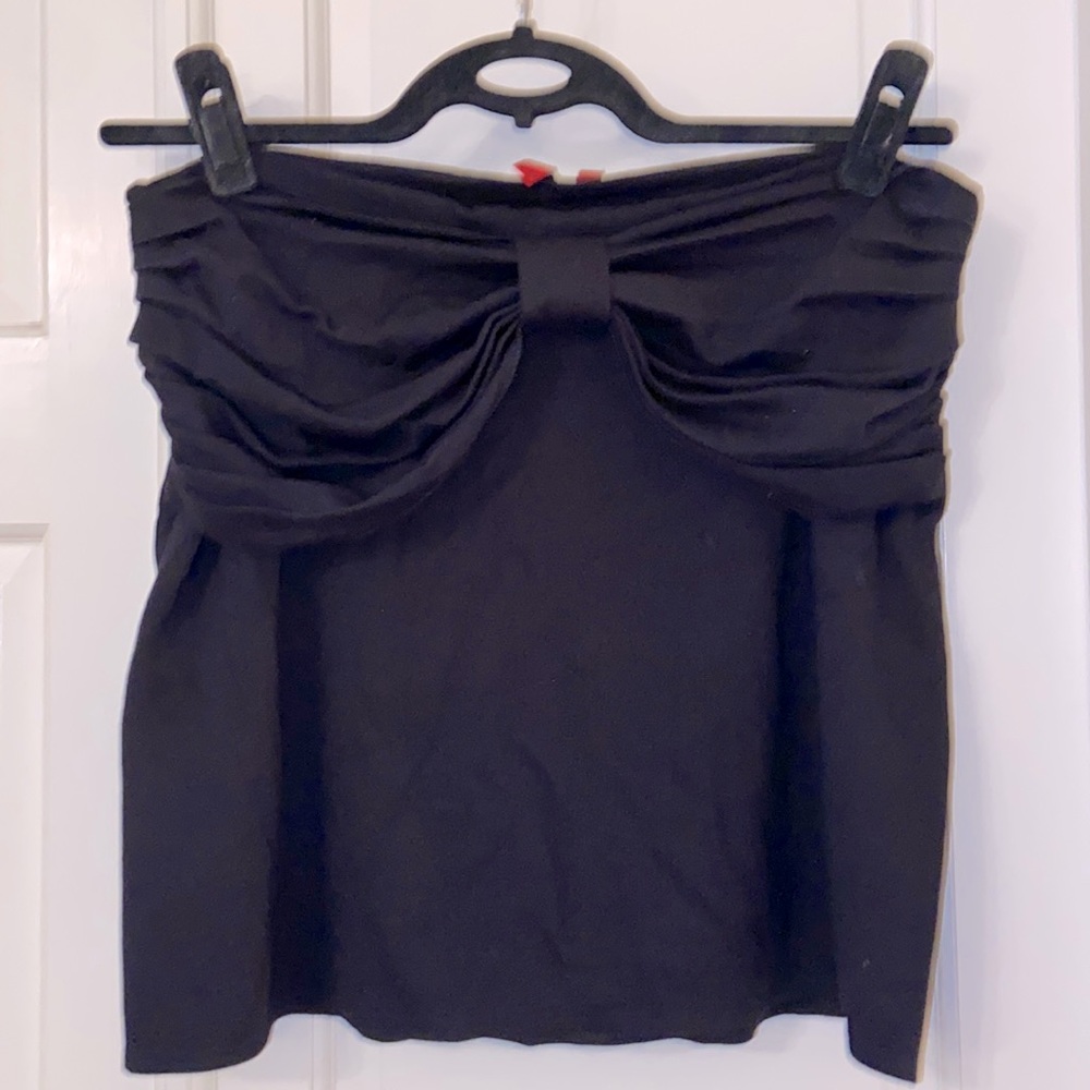 5/48 Black Bandeau Rayon Top